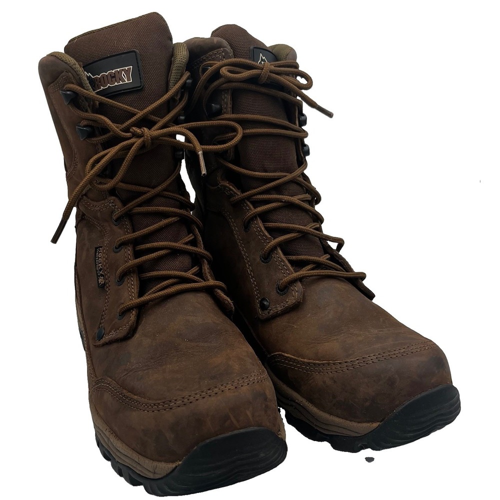 Ricky Boots Pro Hunter Brown Waterproof Lace Up Boots Hunting Men's Size 8